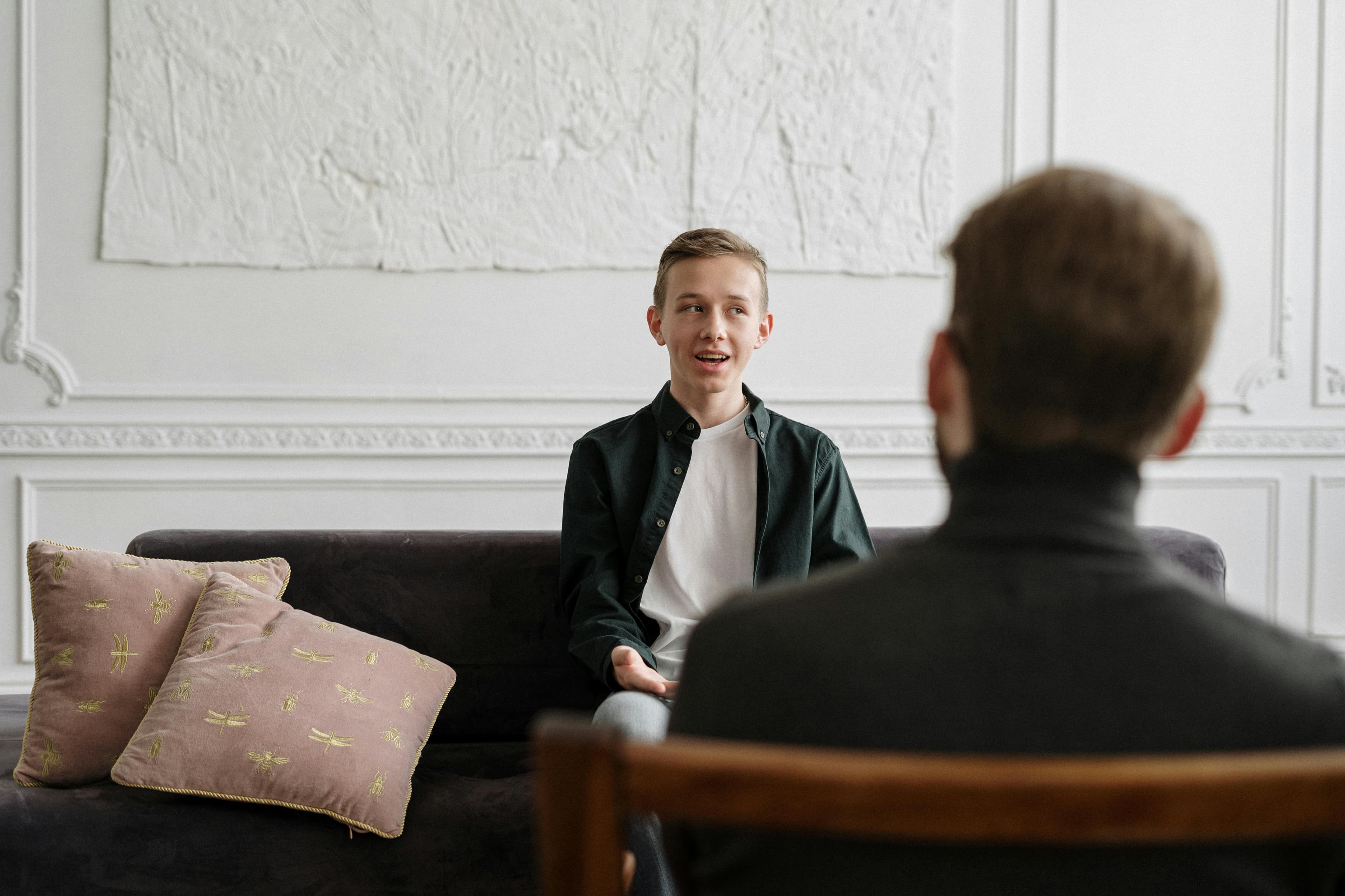 A doctor consulting with a patient about eye health and mental well-being