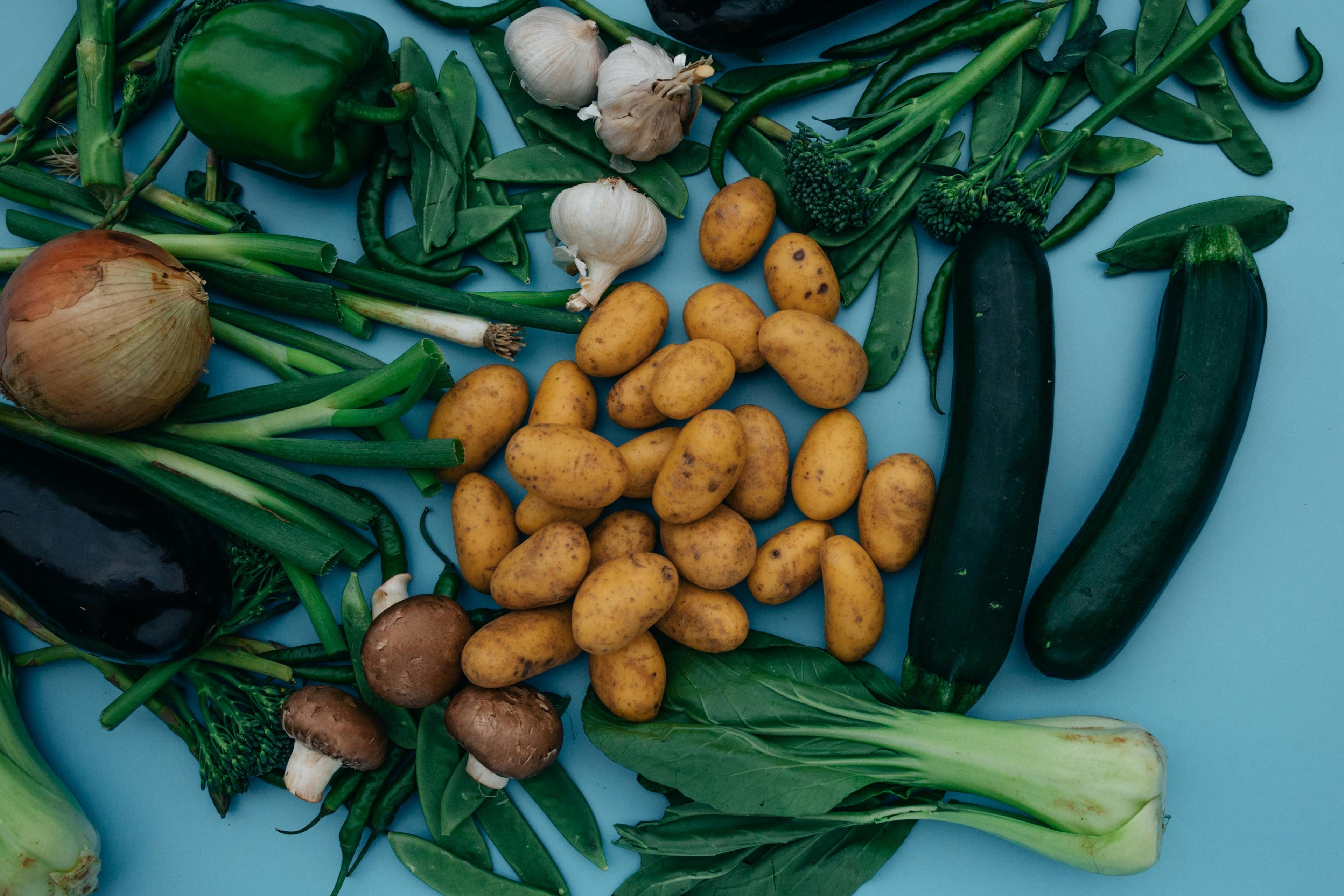 A variety of fructan-rich foods including wheat, onions, garlic, and artichokes