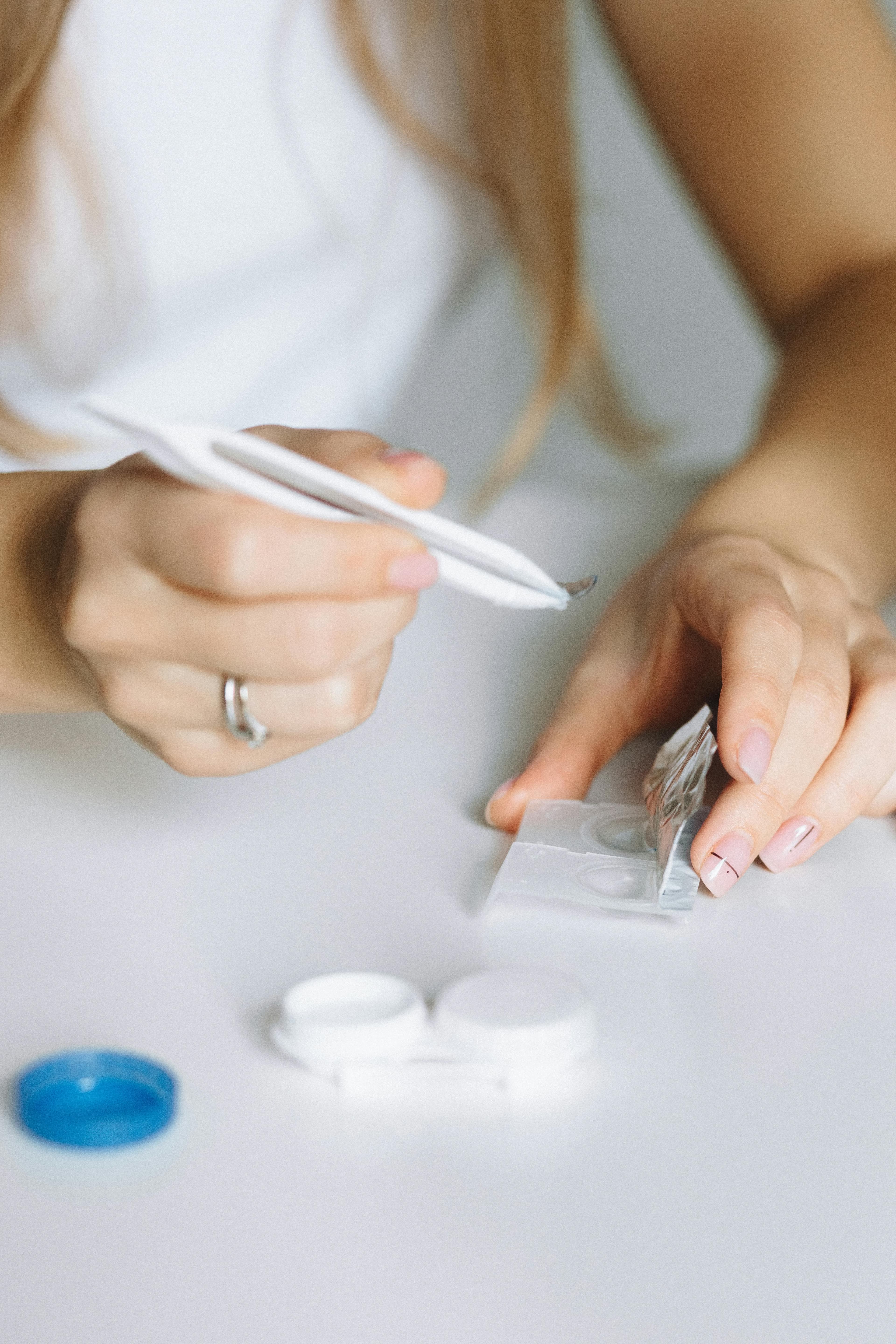 Various eye drops used in cataract treatment