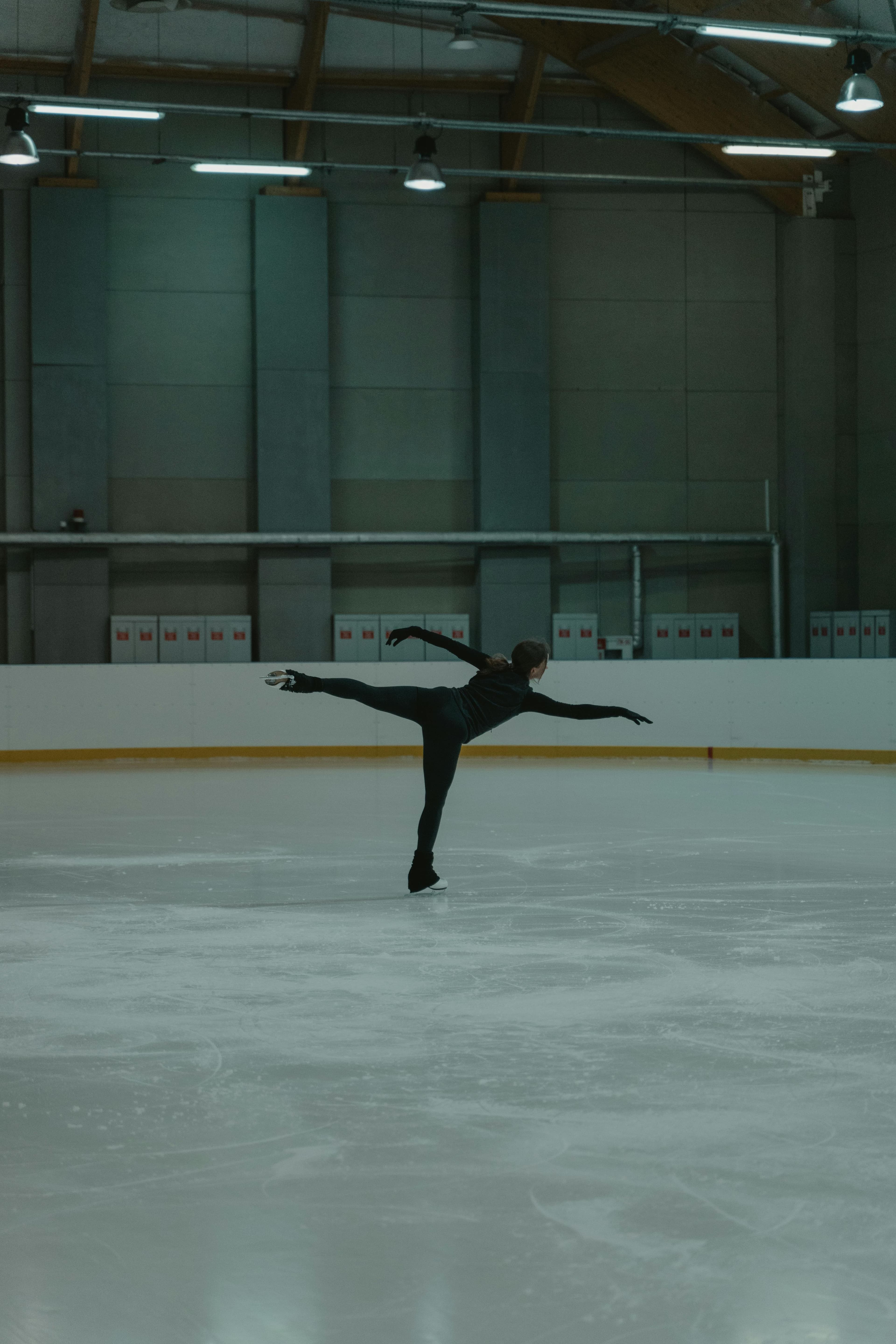 A person performing balance exercises as part of vestibular rehabilitation