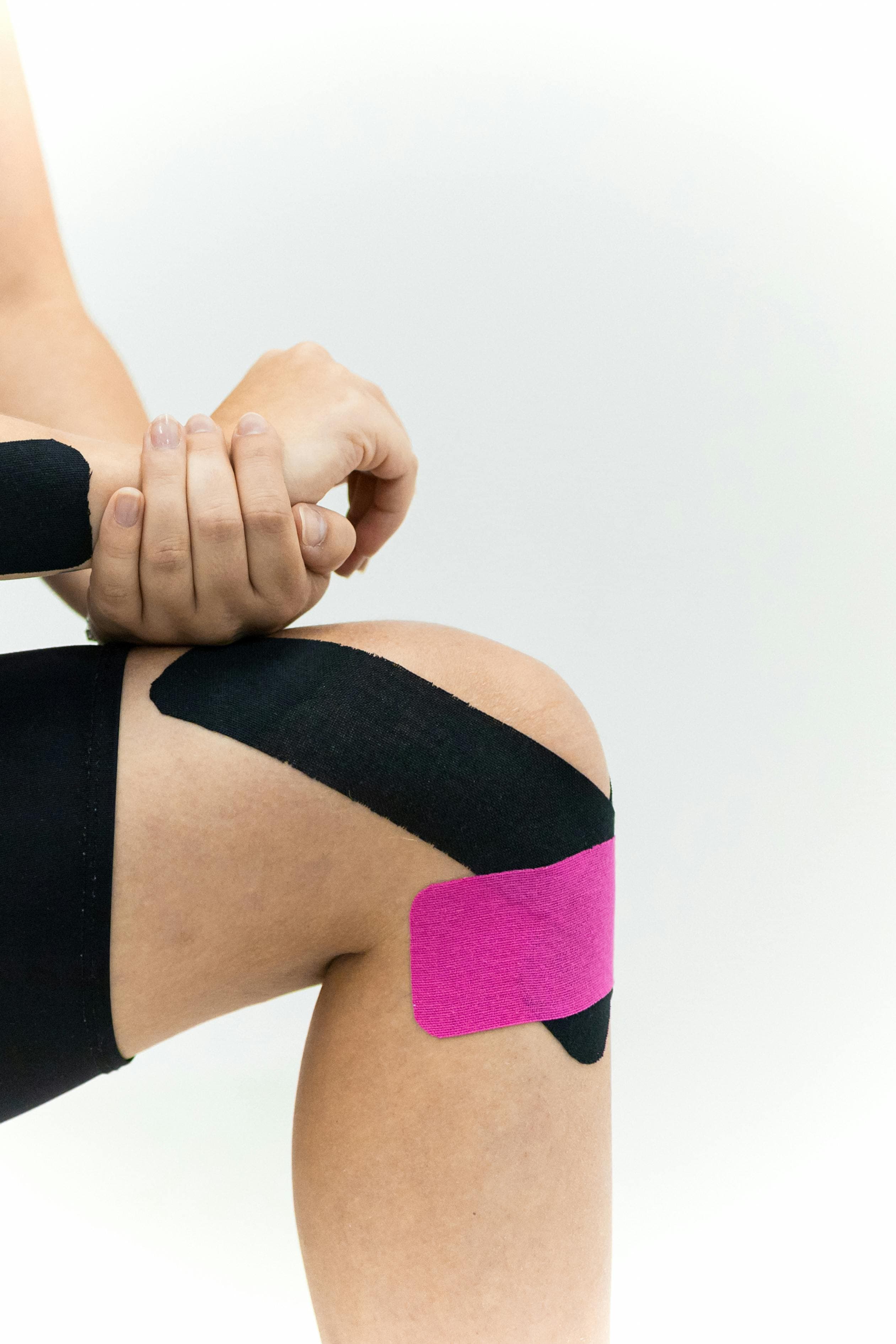 A person doing physical therapy exercises after knee replacement surgery