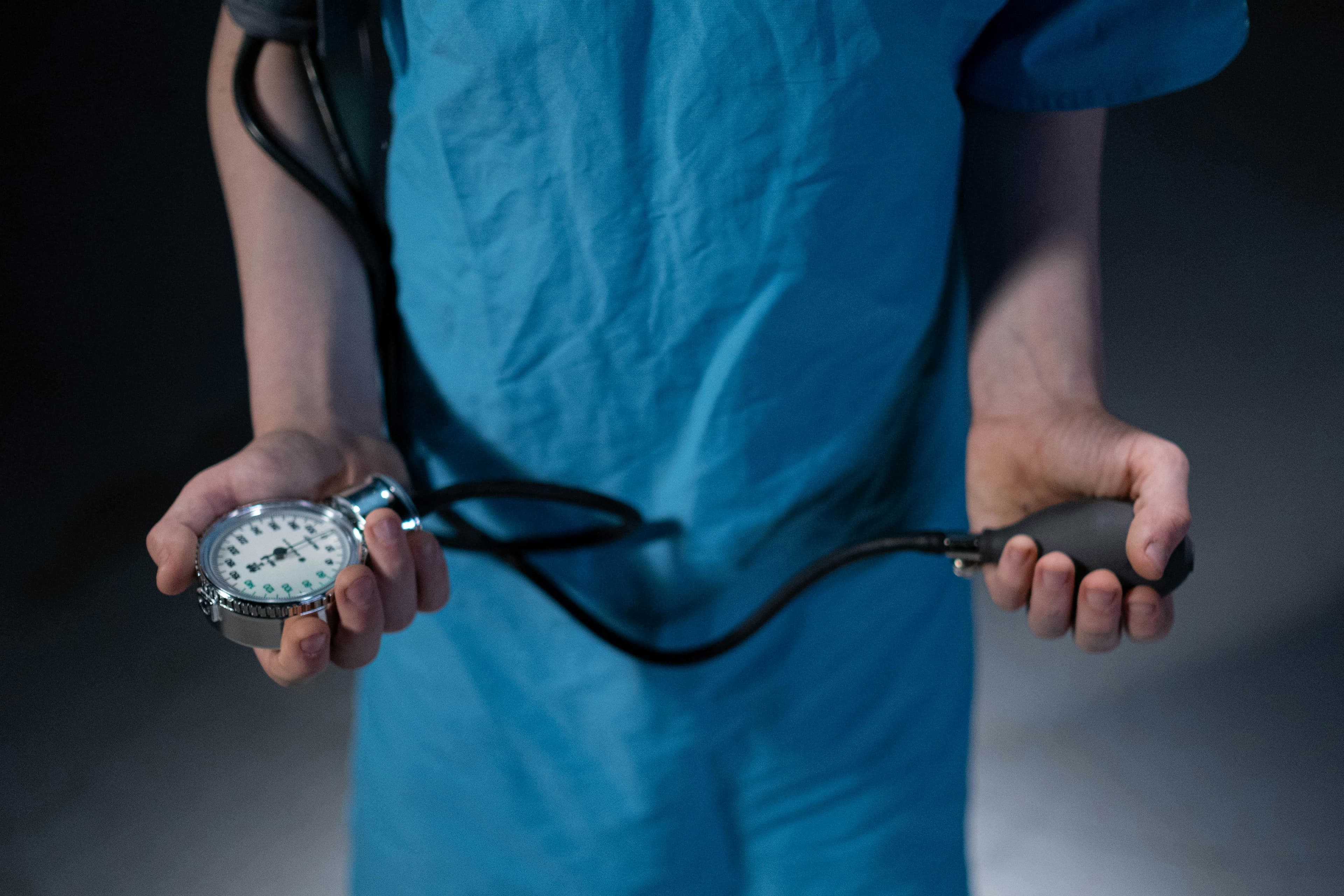 Doctor measuring intraocular pressure in a patient's eye