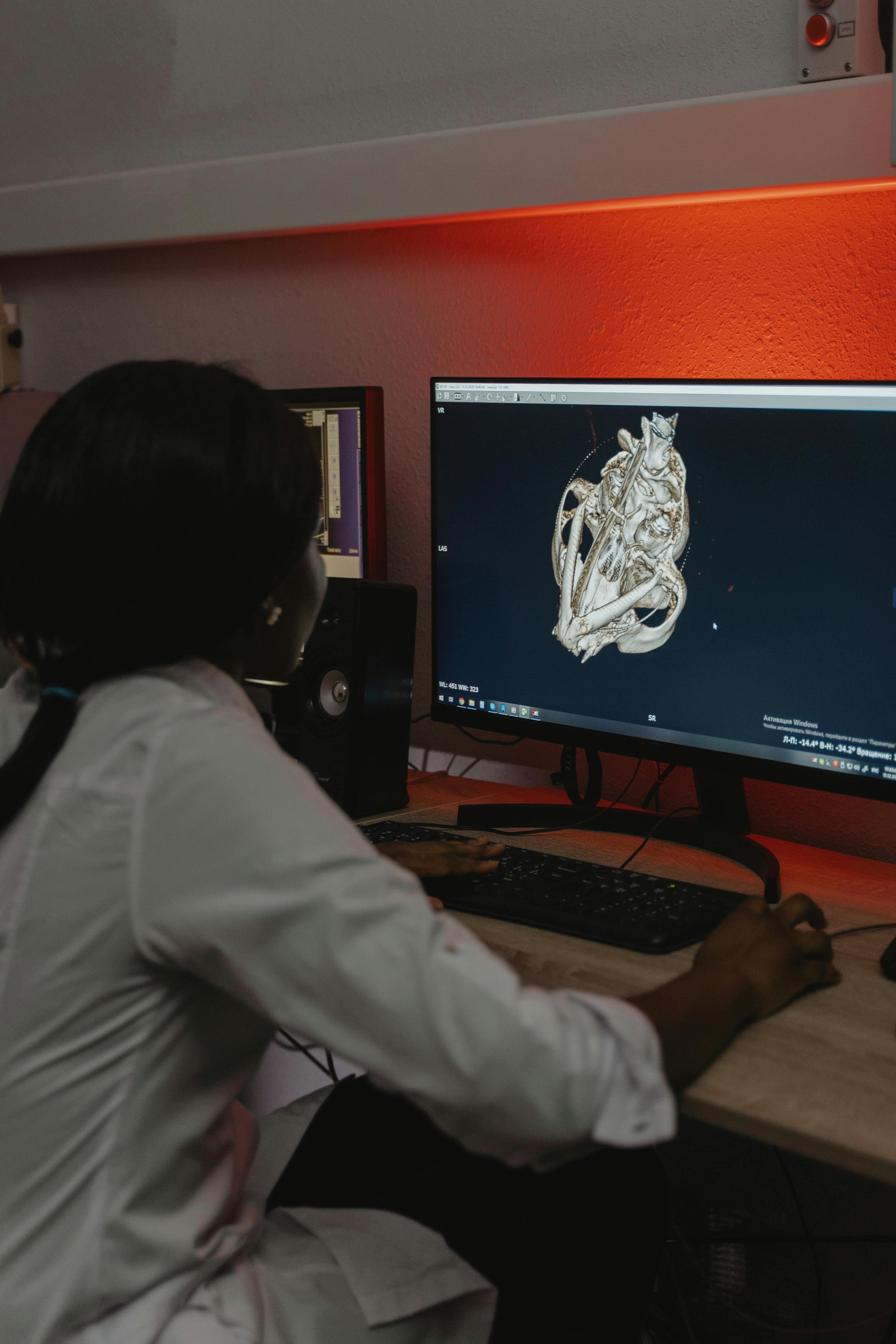 A high-resolution digital image of a retina displayed on a computer screen
