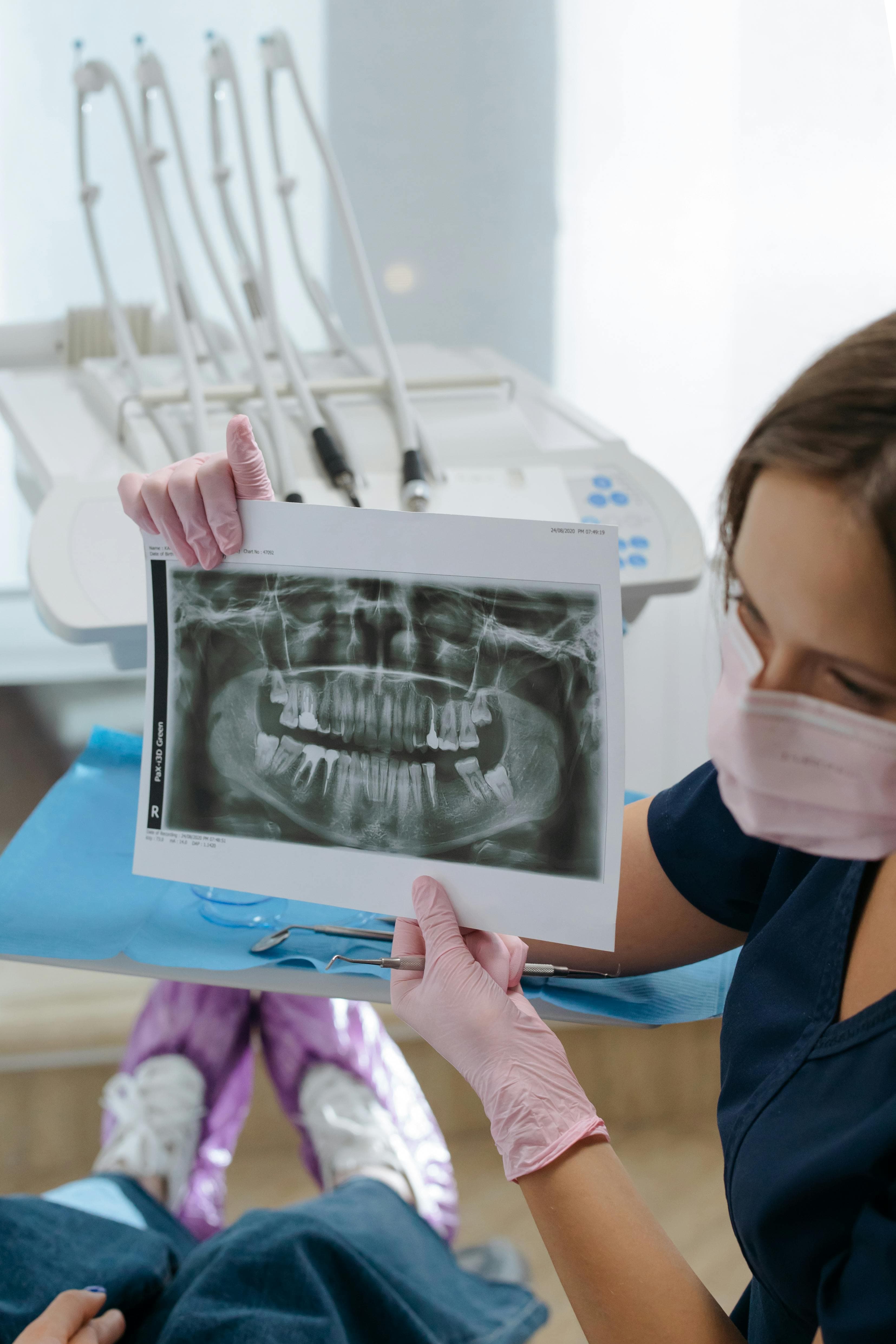 A typical cephalometric radiograph showing key facial and dental structures