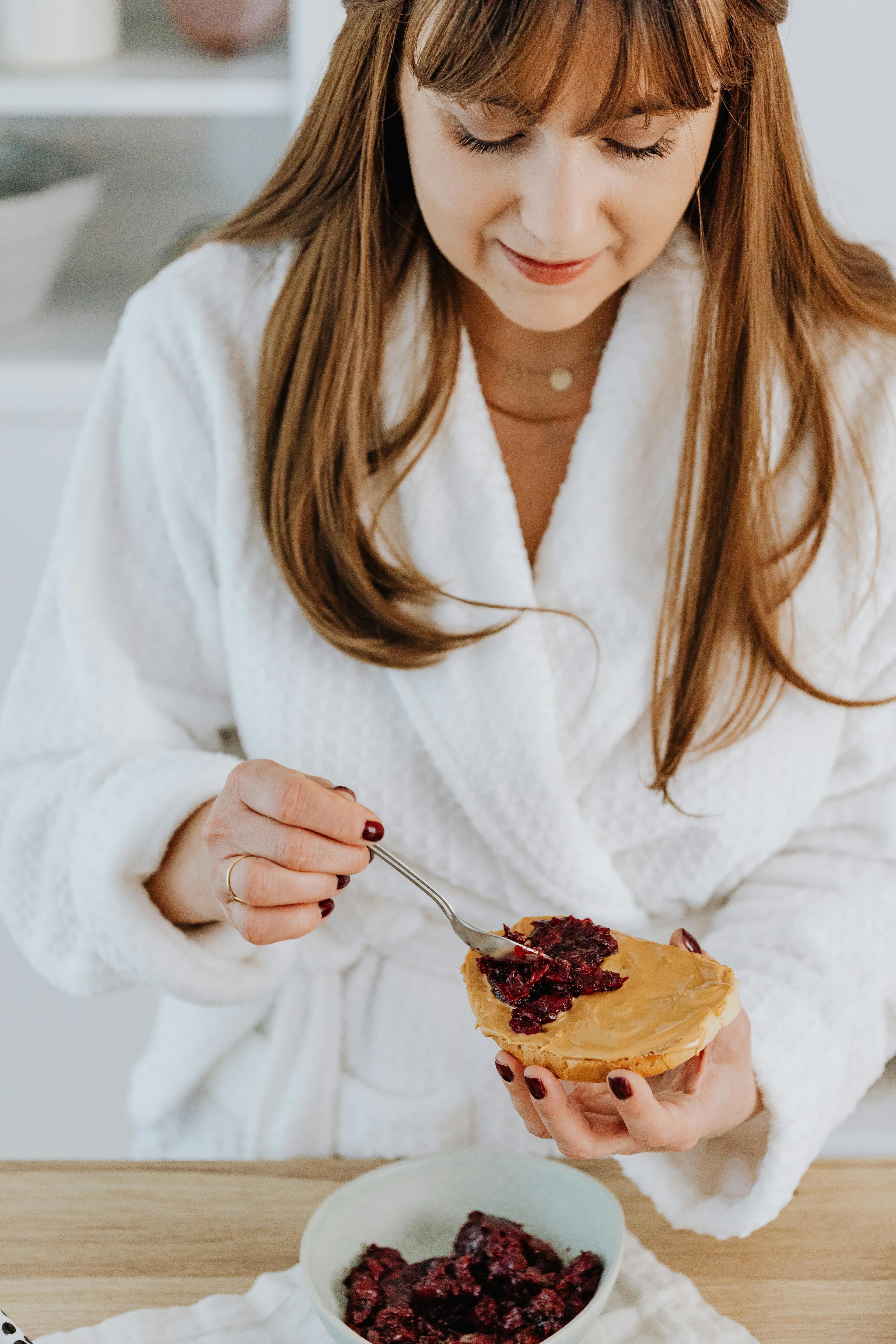A person engaging in healthy lifestyle habits like exercising and eating nutritious food