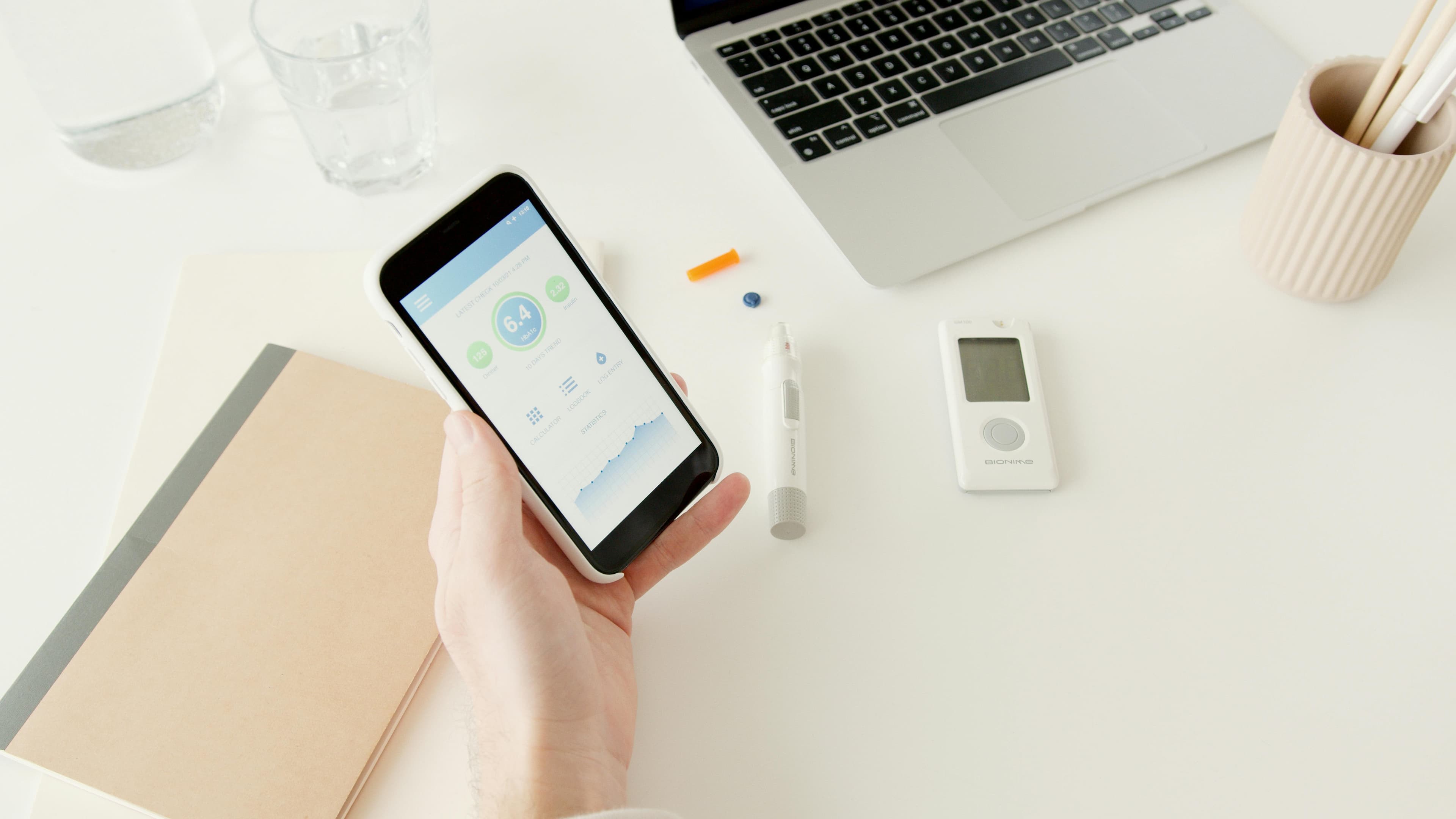 Doctor analyzing patient data and test results