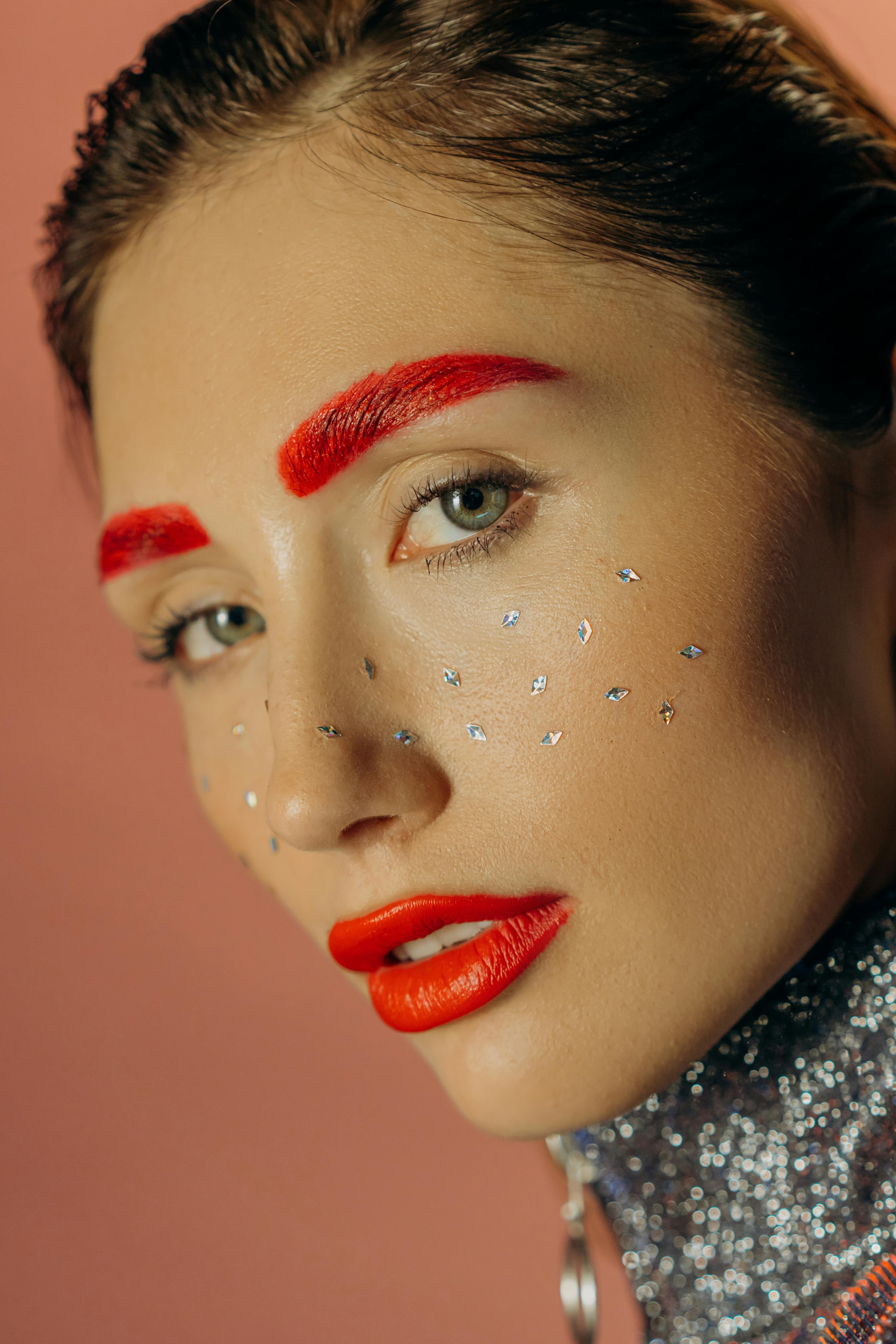 Close-up of a purple vein on a person's lip