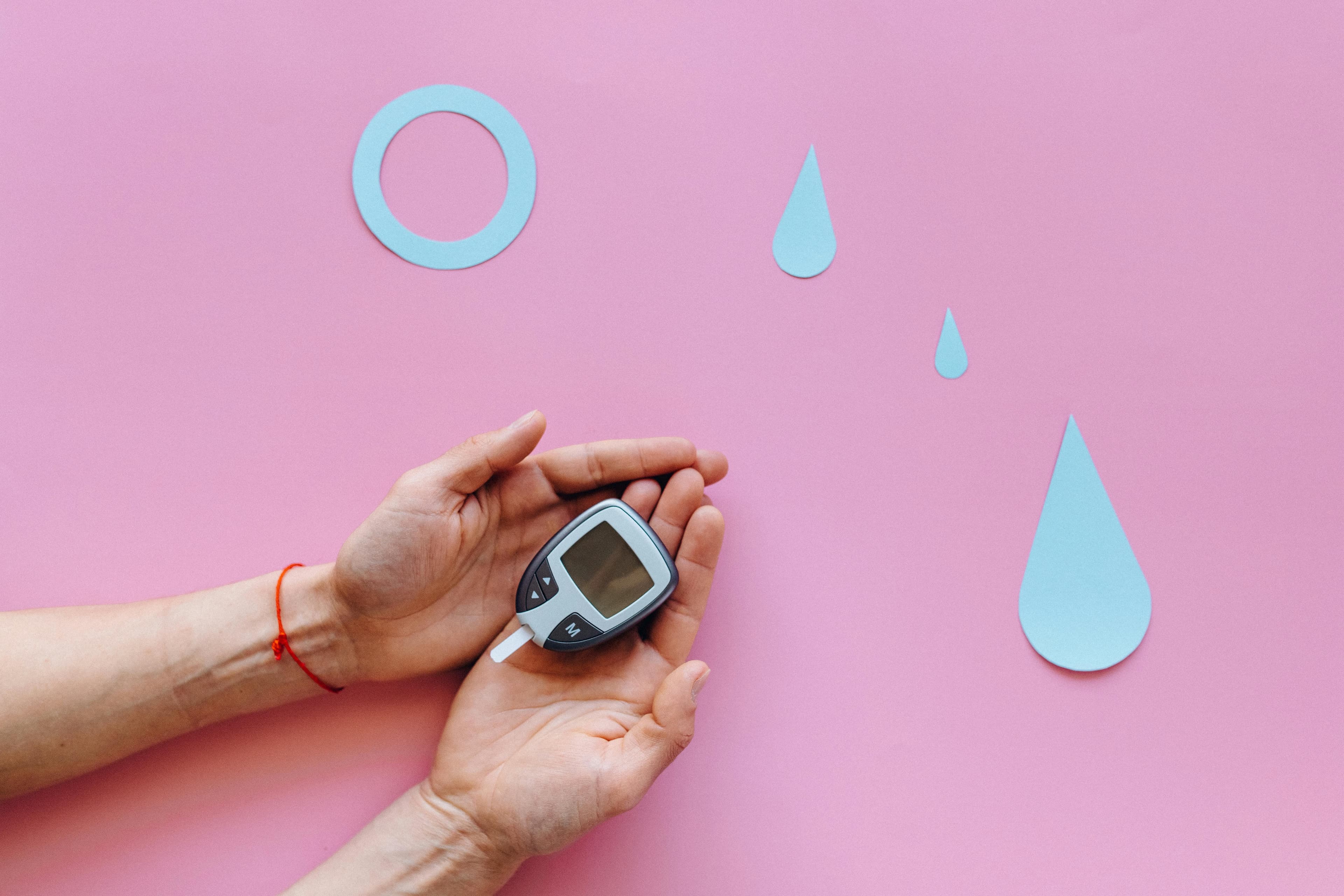 Step-by-step illustration of proper fingerstick blood glucose testing technique