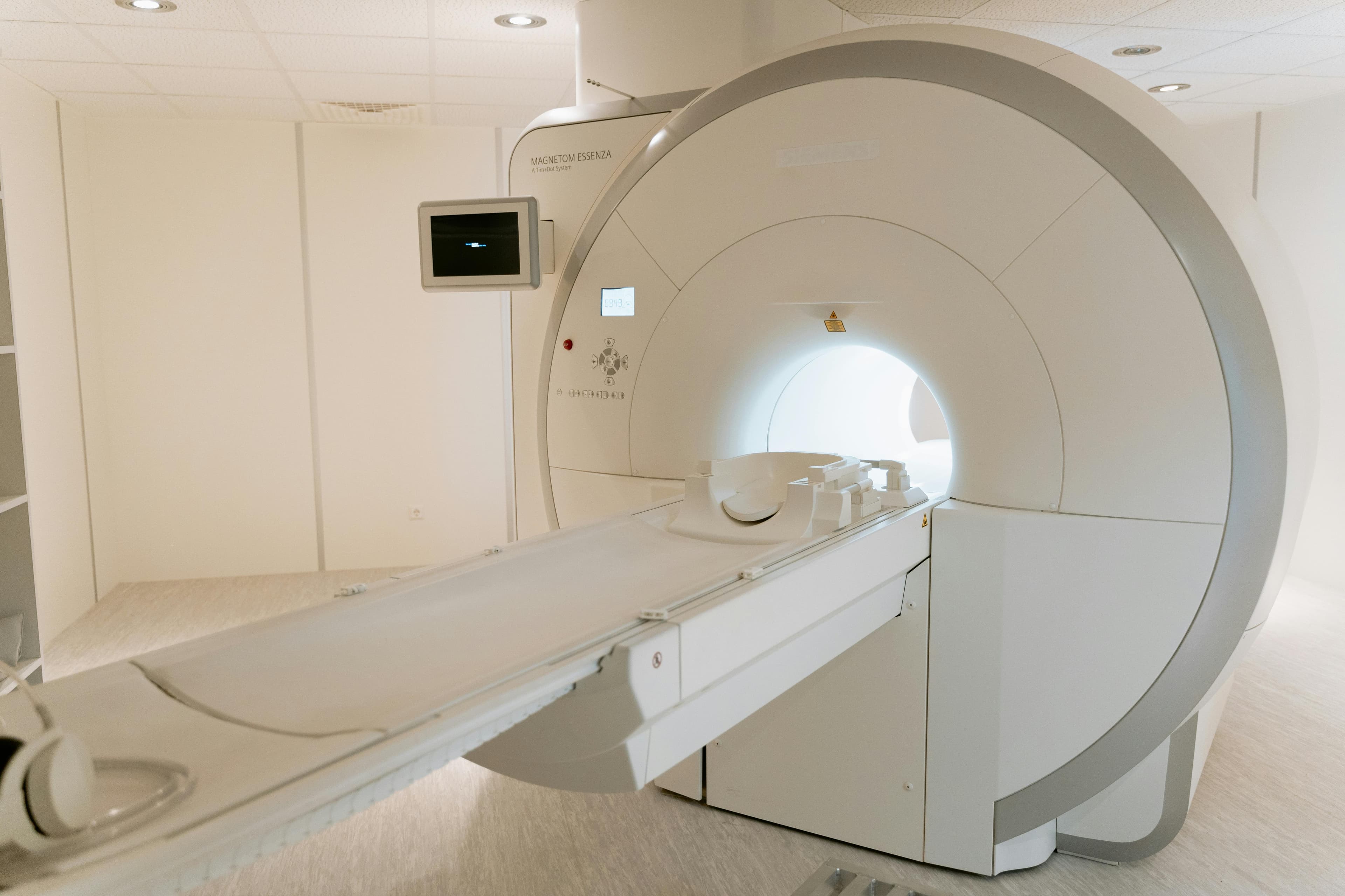 A modern CT scanner in a hospital setting