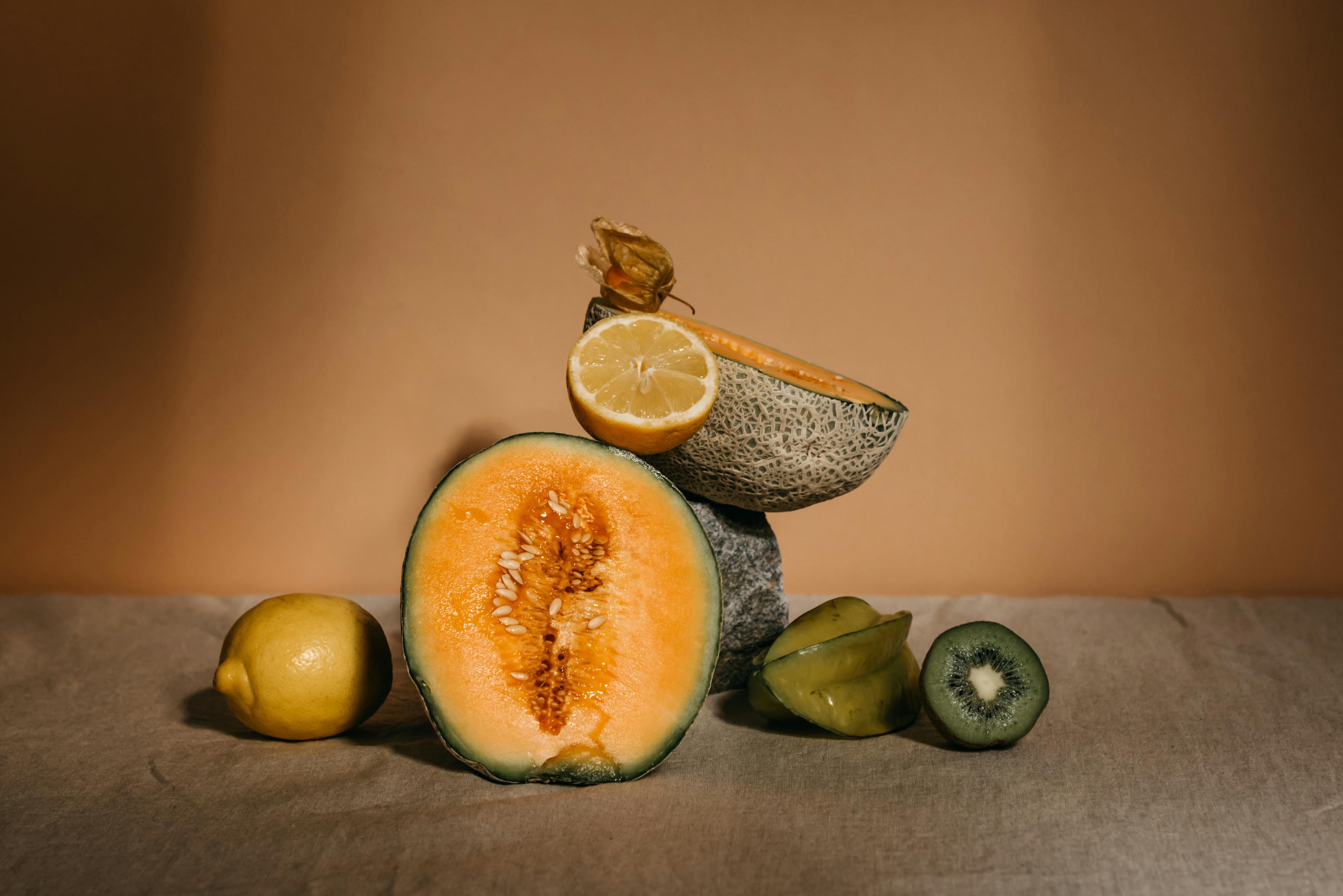 A variety of high-fiber foods including whole grains, legumes, fruits, and vegetables