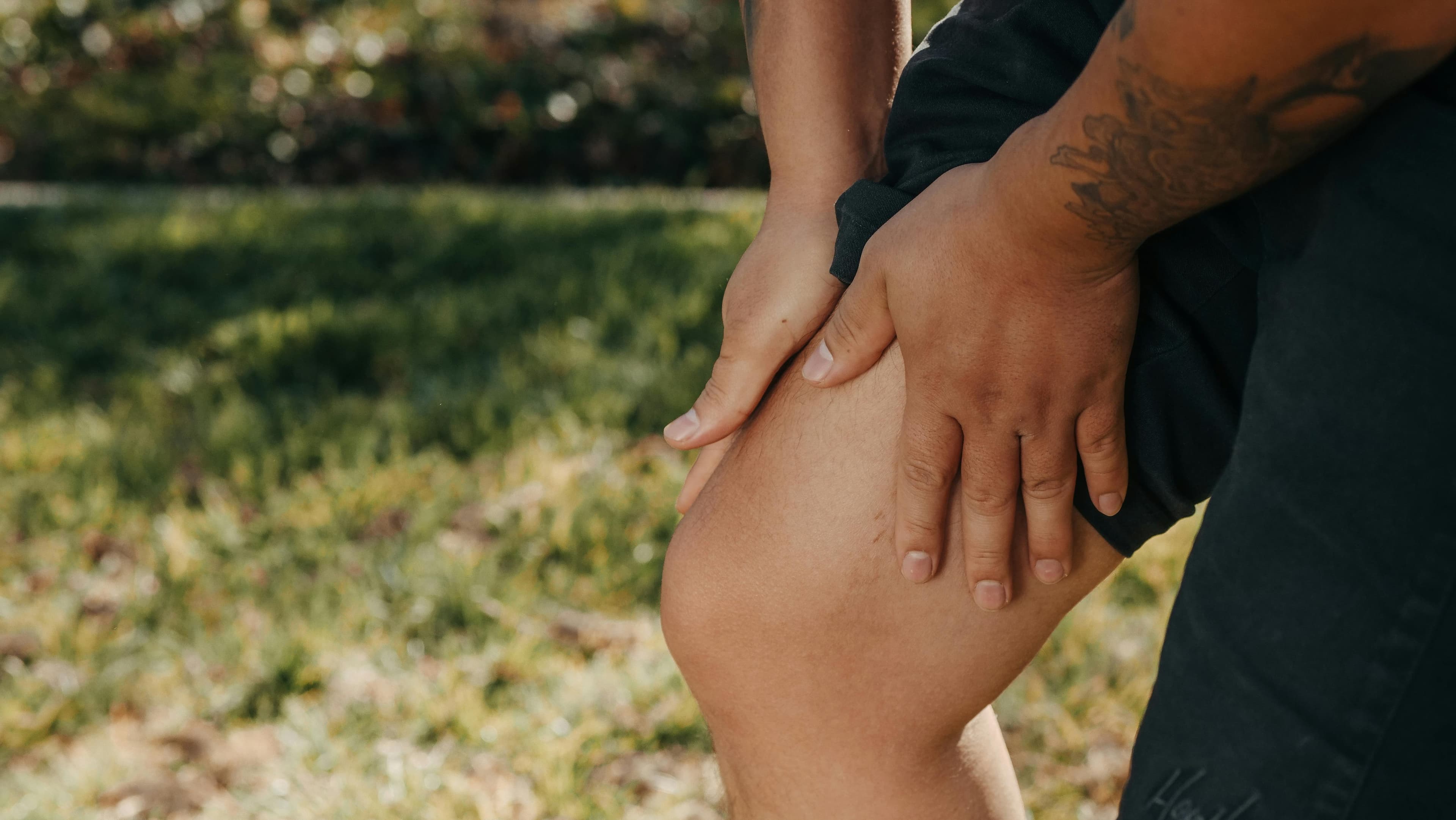 Arthroscopic surgery being performed on a knee joint