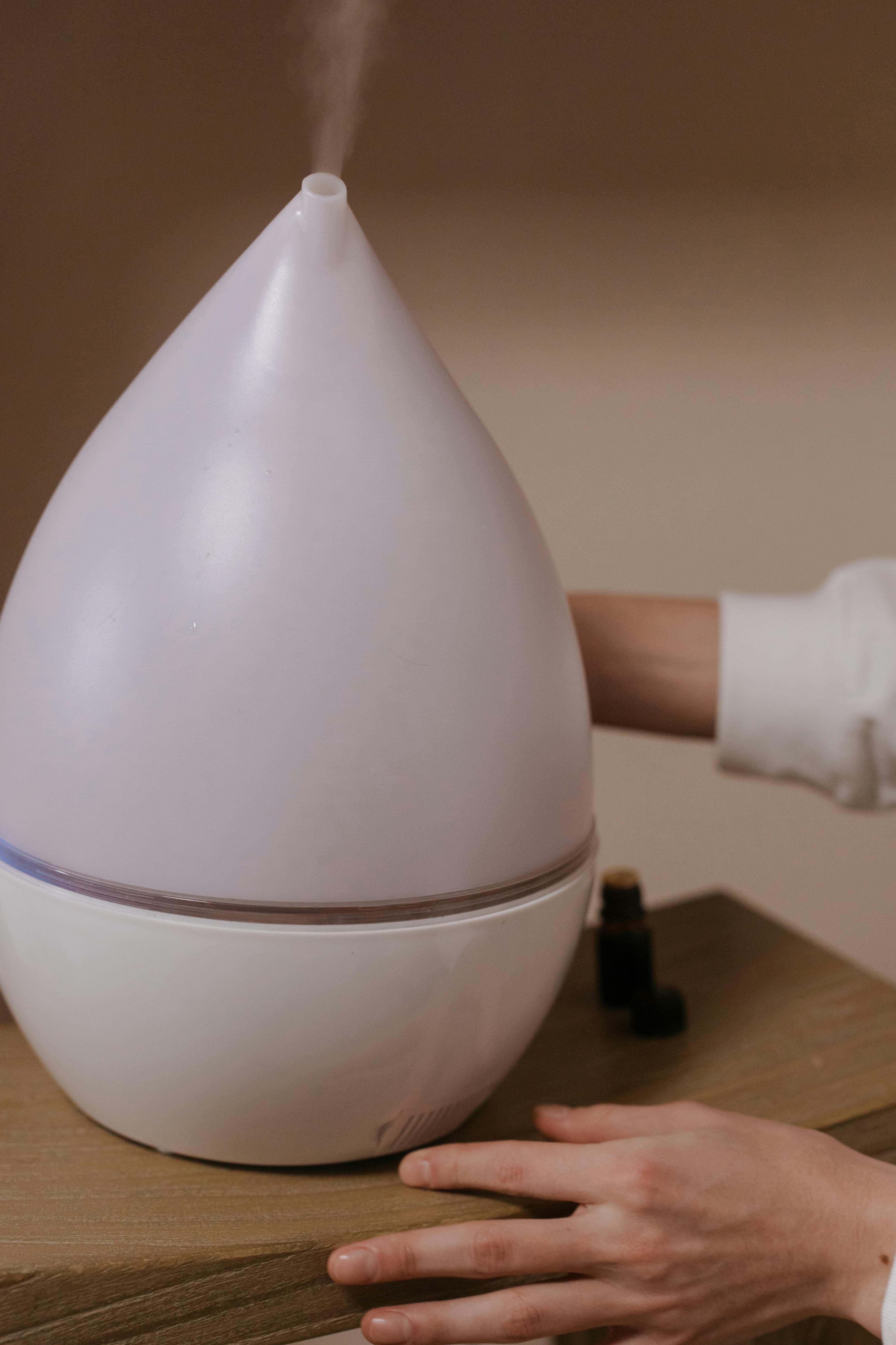 Cool-mist humidifier in a nursery