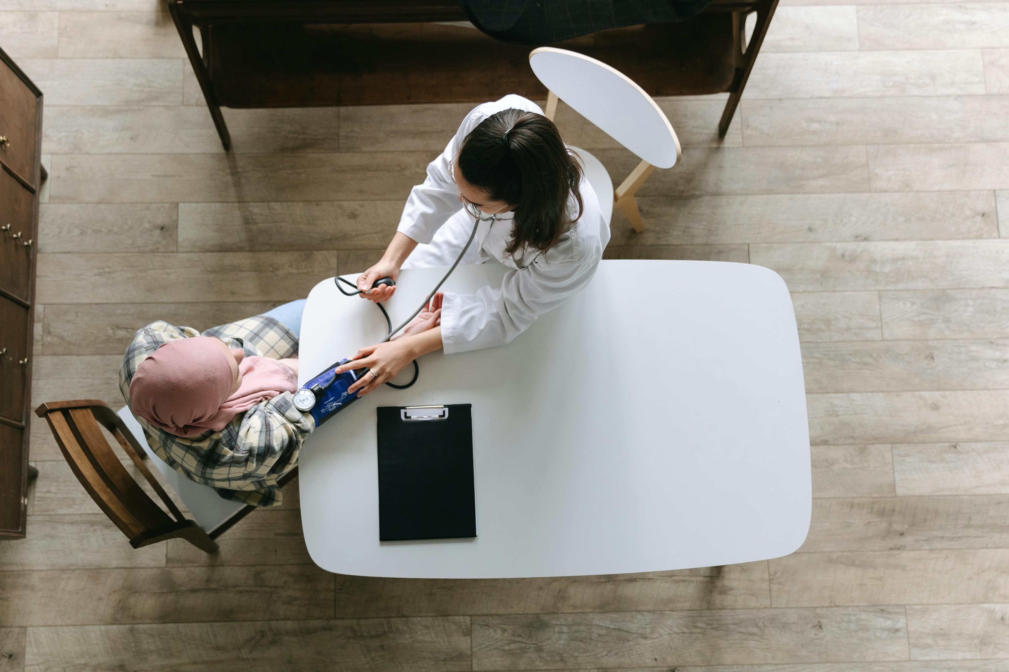 Woman consulting with a doctor about heart palpitations