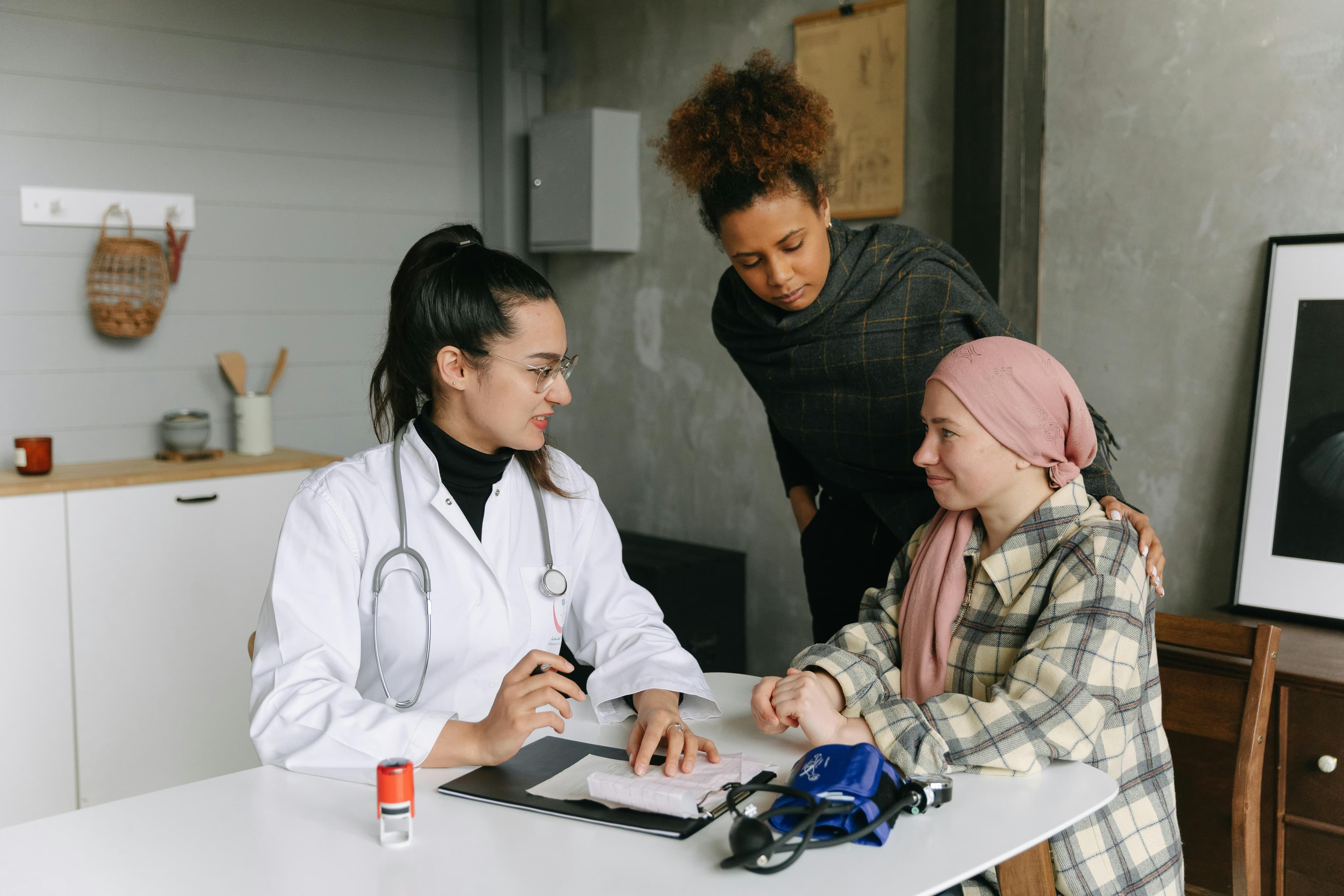 Doctor discussing treatment options with an osteoporosis patient
