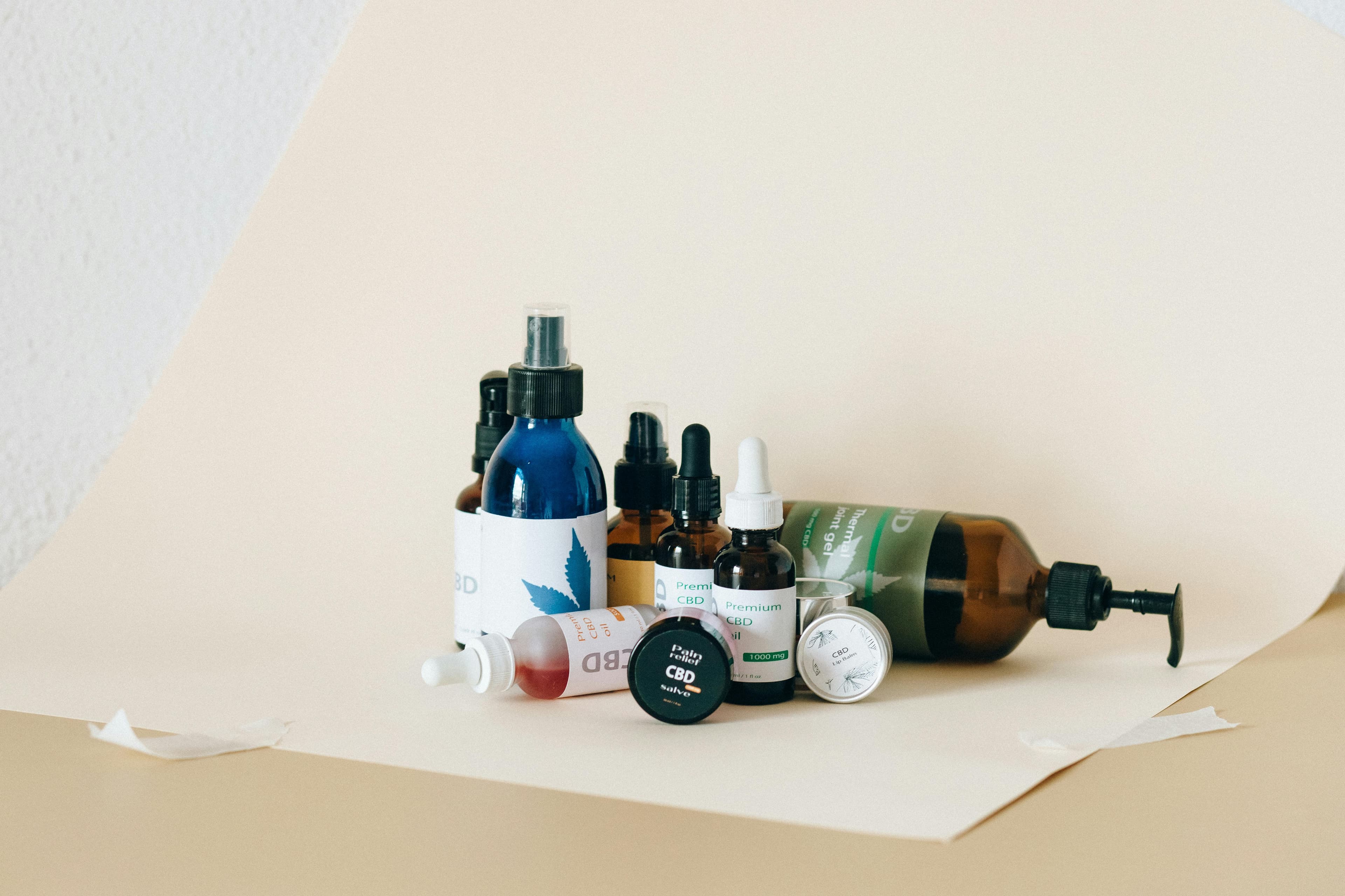 Various medical cannabis products including nasal sprays